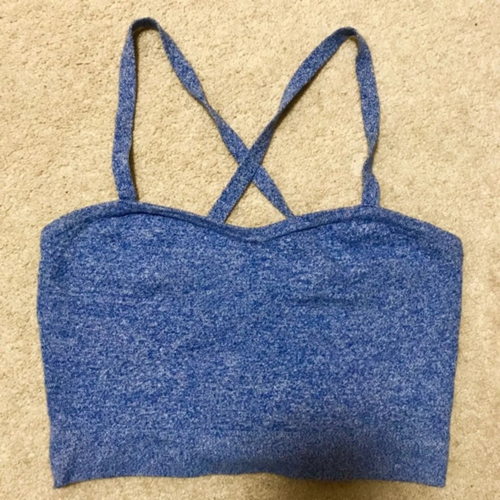 American Apparel Blue Crop Top